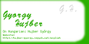gyorgy hujber business card